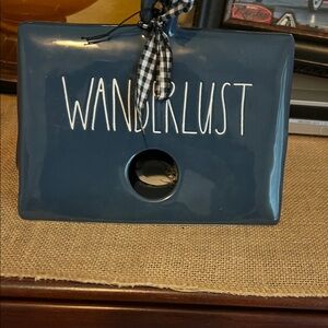 Rae Dunn Navy 'Wanderlust' Ceramic Birdhouse